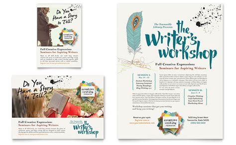 Writer's Workshop Flyer & Ad Template Design