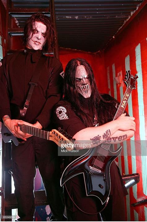 Photo Of Mick Thomson And Jim Root And Slipknot Posed Portrait Of Slipknot Mick Thomson