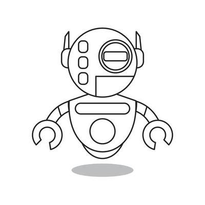 Robot Outline Vector Art, Icons, and Graphics for Free Download