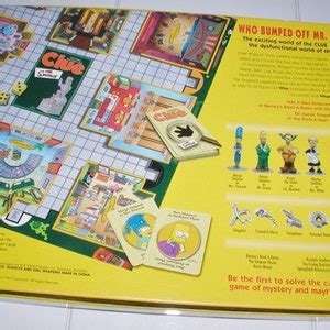 The Simpsons Clue Game Complete Parker Bros Vintage Etsy