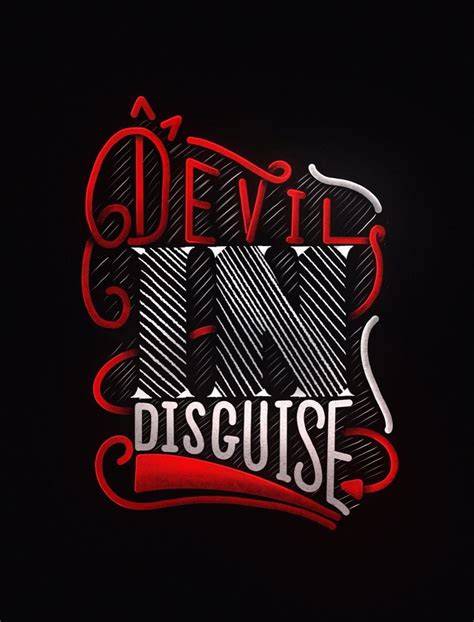 Devil In Disguise | Typography logo, Typography design, Neon signs