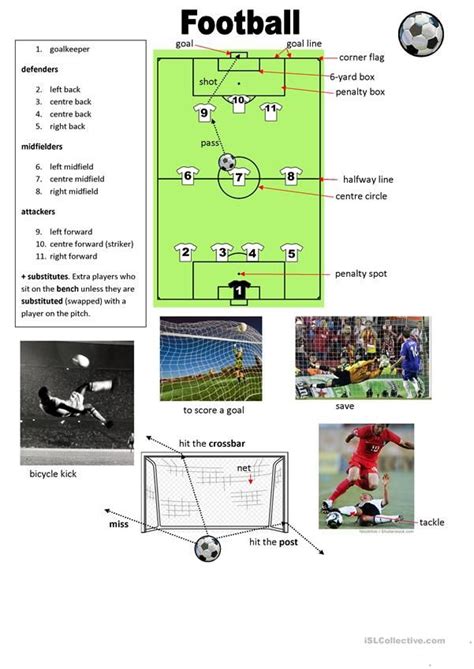 Football Vocabulary Worksheet Free ESL Printable Worksheets Made By