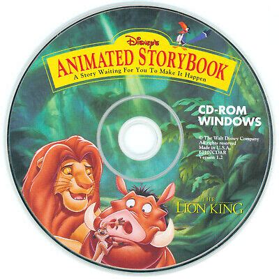 The Lion King Disneys Animated Storybook PC CD ROM Windows Interactive