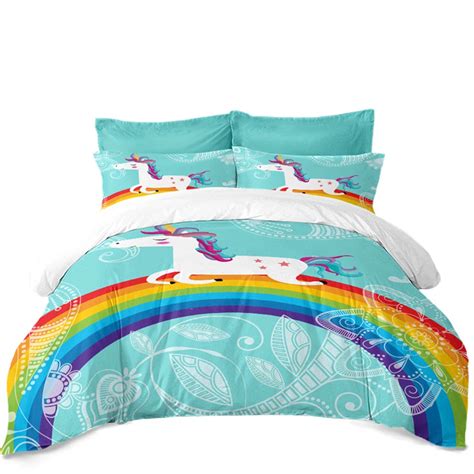 Colorful Rainbow Unicorn Bedding Set Unilovers