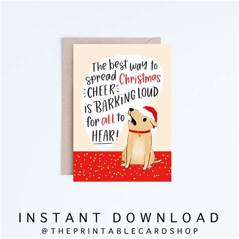 Funny Dog Christmas Cards, From the Dog Printable Christmas Cards, Pet ...