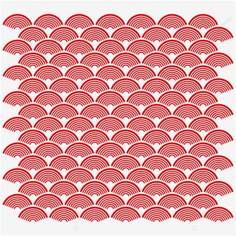 Red Chinese Japanese Asian Wave Pattern Vector, Element Design Pattern, Red Wave Pattern ...