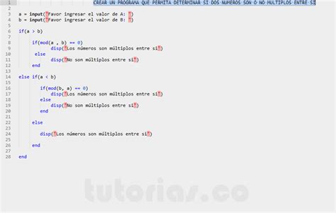 Sentencia If Else Matlab Numeros M Ltiplos Entre Si Tutorias Co