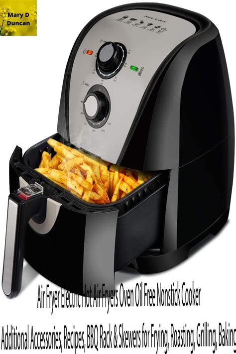 Secura Air Fryer Xl 53 Quart 1700 Watt Electric Hot Air Fryers Oven Oil Free Nonstick Cooker W