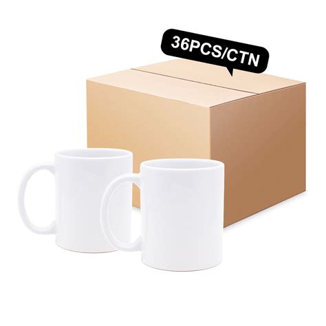 Personalised With Logo Unique White Ceramic Sublimation Blank Coffee