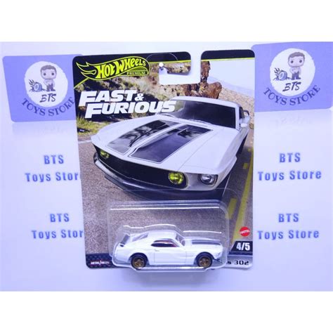 PUTIH Hot Wheels Fast Furious 1969 Ford Mustang Boss 302 White