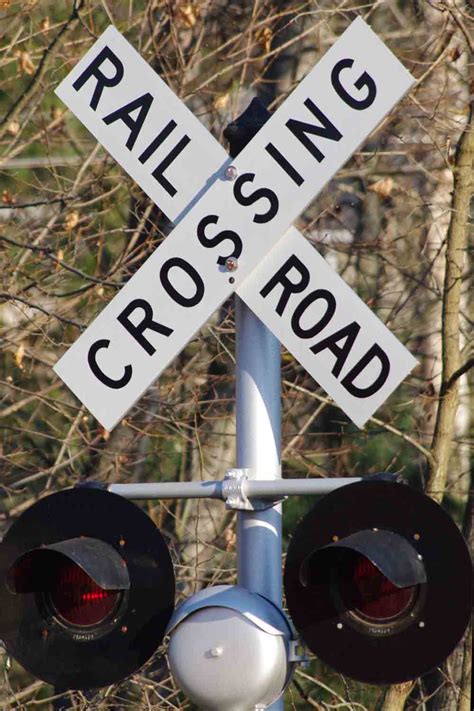 Railroad Crossing Sign Stock Photo Steinmixedmedia