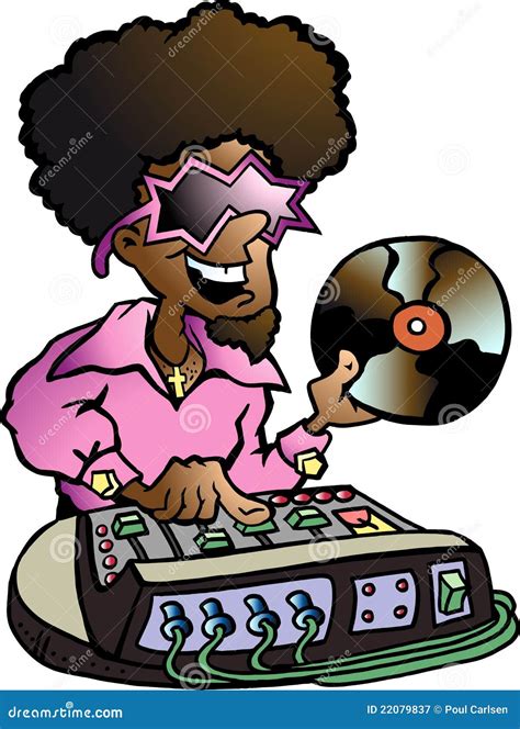 Hand Drawn Vector Illustration Of An Disco Dj Stock Vector Illustration Of Grunge Club 22079837