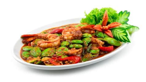 Premium Photo Stir Fried Stink Bean Bitter Bean With Shrimps And