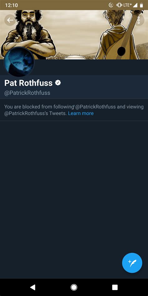 PR Followers on Twitter...anyone else banned from seeing Patrick's