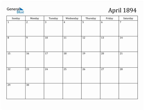 april  calendar  word excel