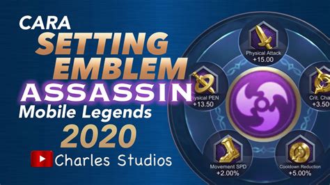 Cara Setting Emblem Assassin Mobile Legends Indonesia 2020 Youtube