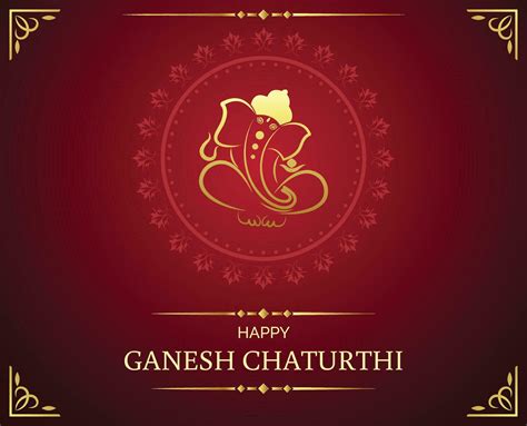 Greeting card Happy Ganesh Chaturthi. Vector illustration 29371555 ...