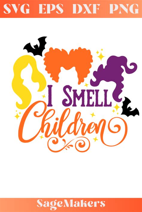 Hocus Pocus I Smell Children Svg Files For Cricut Sanderson Sisters Svg