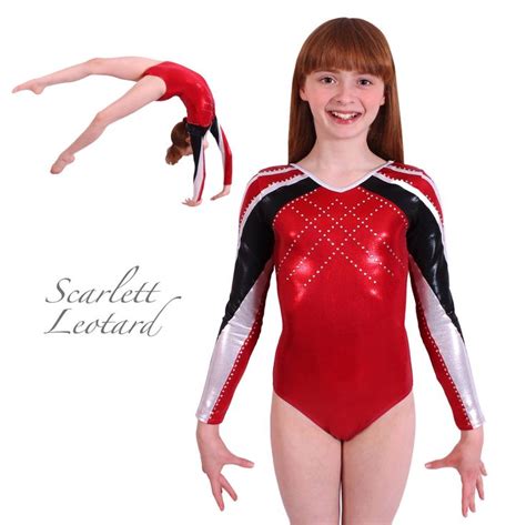 Red Black Silver Gymnastics Leotard By Lilachelene Leotard Leotards