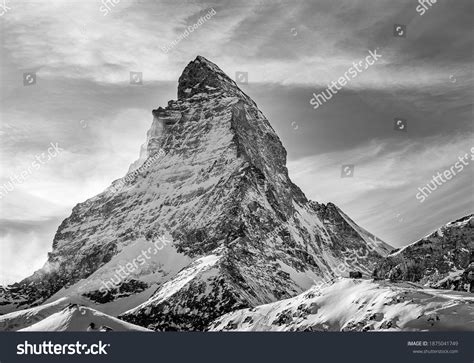 matterhorn black white stock  images photography