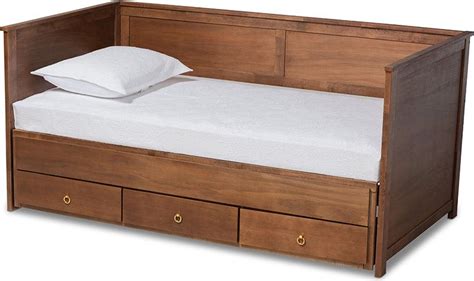 Shop Thomas Walnut Brown Finished Wood Expandable Twin Size To King