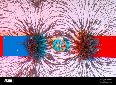 Magnetic Field Using Iron Filings Hi Res Stock Photography And Images