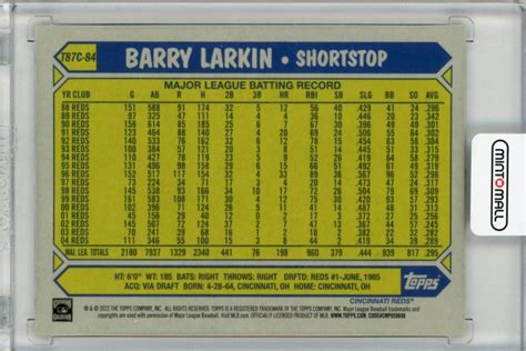 Mint Topps Chrome Barry Larkin