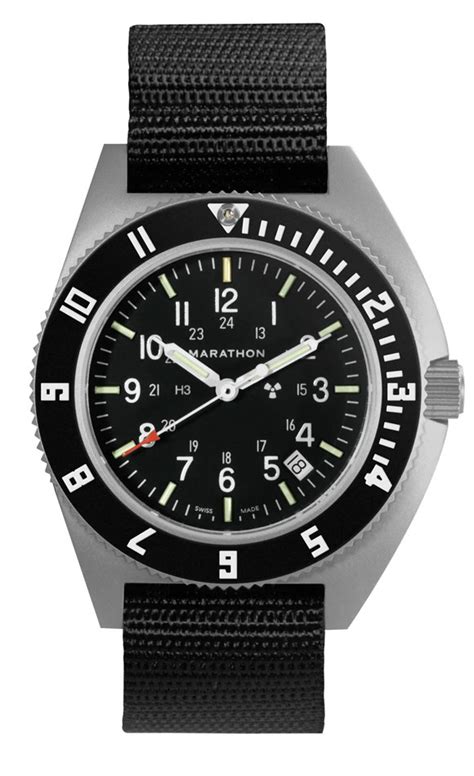 Marathon Mm Steel Navigator Quartz Tritium Watch With Date Marathon