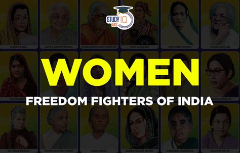 Women Freedom Fighters of India List & their Contribution