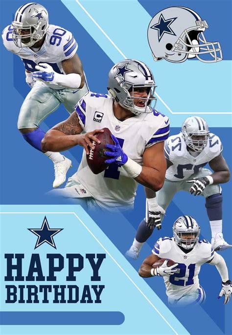 Printable Dallas Cowboys Birthday Card - Printable Word Searches