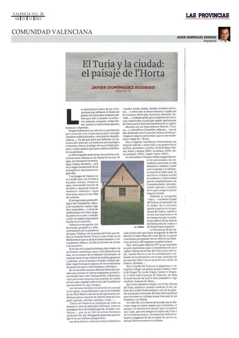 El Turia Y La Ciudad El Paisaje De Lhorta Javier Dominguez