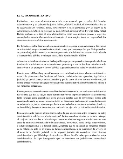 Tutoría De Derecho Administrativo I Nulidad De Pleno Derecho Del Acto