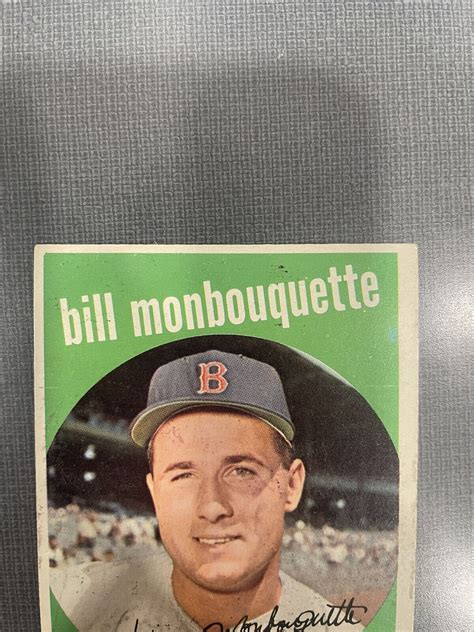 Bill Monbouquette Topps Baseball Card Rookie Boston Red Sox