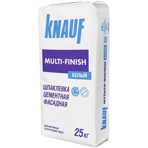 Шпаклёвка цементная Knauf Мульти-Финиш Фасад, 25 кг - Стройматериалы Оптом