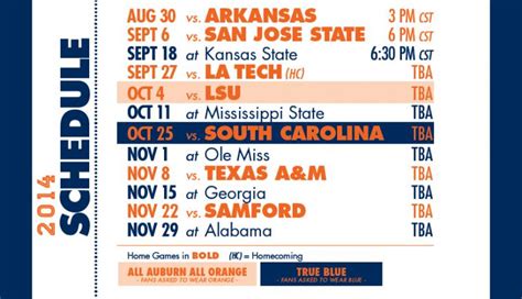 45 Auburn 2014 Football Schedule Wallpaper On Wallpapersafari