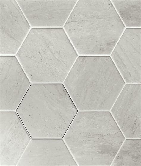 Verona Grey Hexagon Matt Wall Floor Tile Emc Tiles