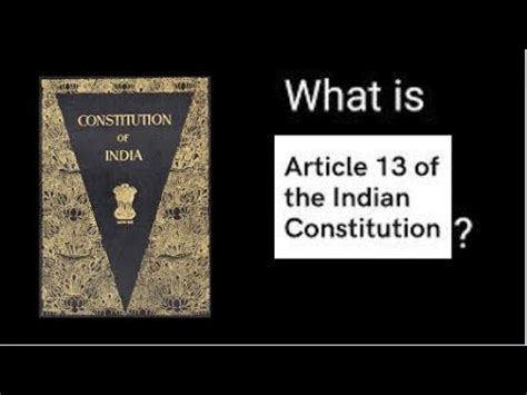 Article 13 Article 13 Of Indian Constitution Article 13 UPSC