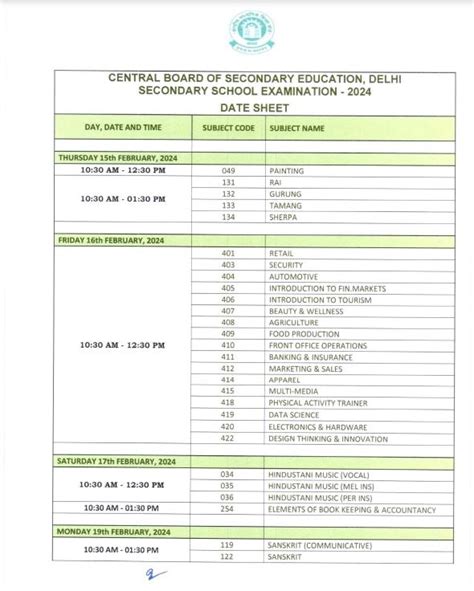 Cbse Class 10 12 Datesheet 2024 Released Check Live Updates On Cbse