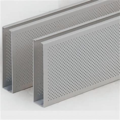 False Suspended Perforated Acoustic Square Tube U Shaped Linear Hunter