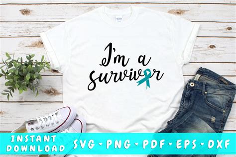 I Am A Survivor Ovarian Cancer Svg Graphic By Dinodesigns · Creative Fabrica