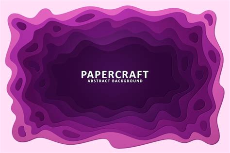 Fondo Abstracto Con Forma De Corte De Papel Vector Premium