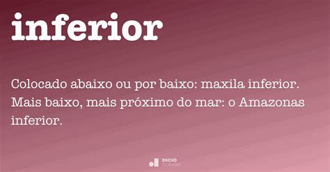 O Q Significa Inferior