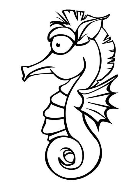 Seahorse Outline Printable Clipart Best