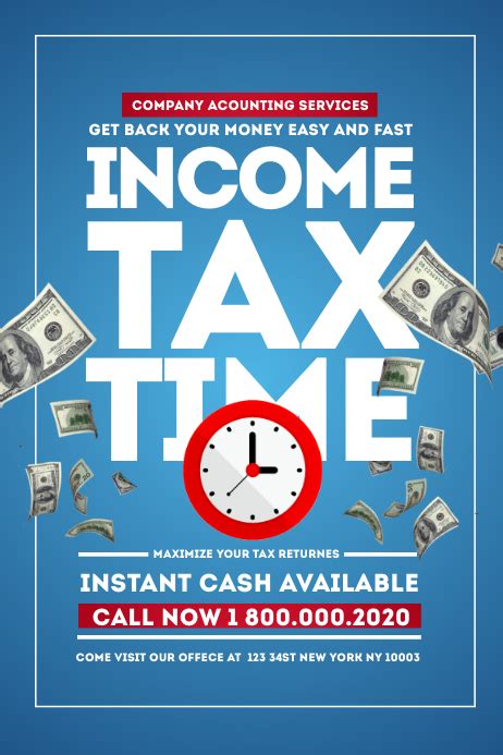 Income Tax Time Poster Template Postermywall