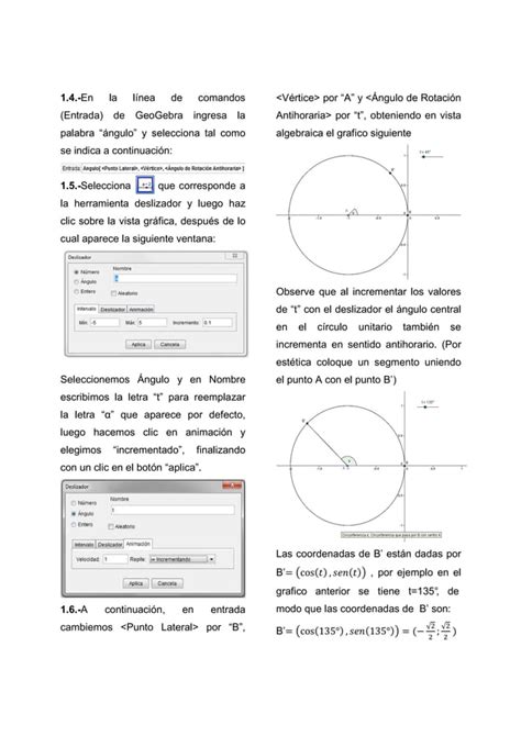 FUNCIONES TRIGONOMÉTRICAS CON GEOGEBRA PDF