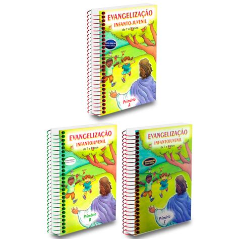 Livros Evangelicos Infanto Juvenil - Kit Evangelização Infanto-Juvenil -A/B/C-de 7 a 9 Anos-3 Livros - Boa Nova