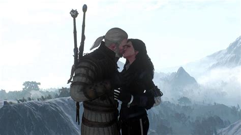 The Witcher 3 Kiss Between Geralt And Yennefer Free Cam Mode Youtube