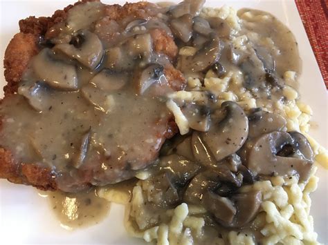 The Impatient Chef The Impatient Chef Recipe Chicken Schnitzel With Spaetzle And Mushroom Gravy