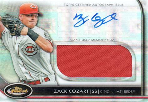 Mint Topps Finest Zack Cozart Autograph