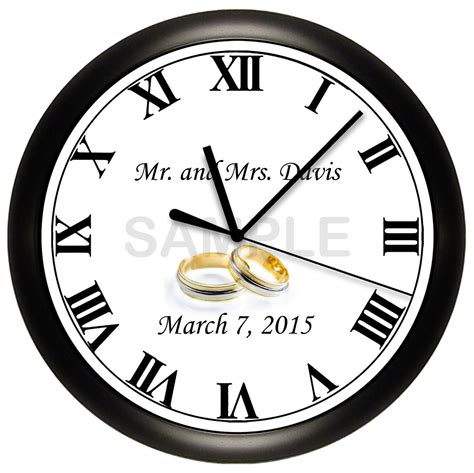 Custom Personalized Wedding Wall Clock